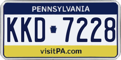 PA license plate KKD7228