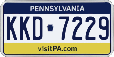 PA license plate KKD7229