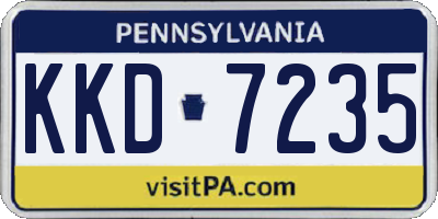 PA license plate KKD7235