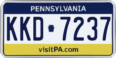PA license plate KKD7237