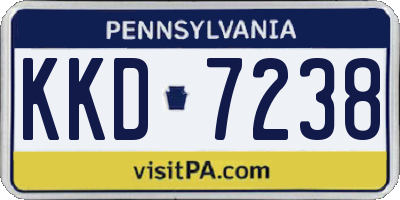 PA license plate KKD7238