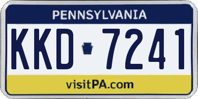 PA license plate KKD7241