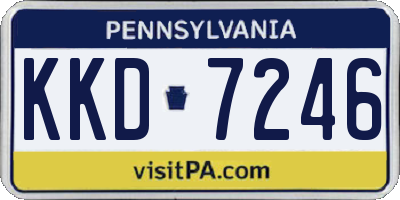 PA license plate KKD7246