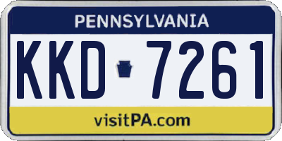 PA license plate KKD7261