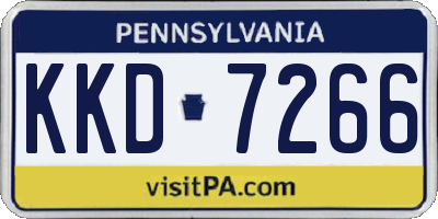 PA license plate KKD7266