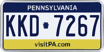 PA license plate KKD7267