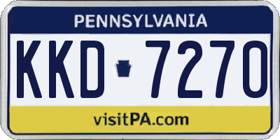 PA license plate KKD7270