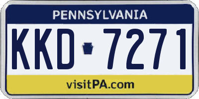 PA license plate KKD7271