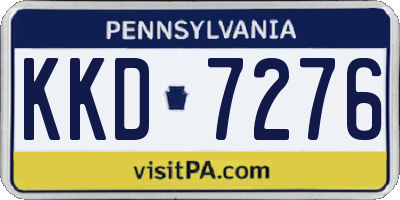 PA license plate KKD7276