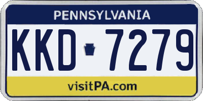PA license plate KKD7279