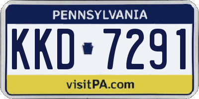 PA license plate KKD7291