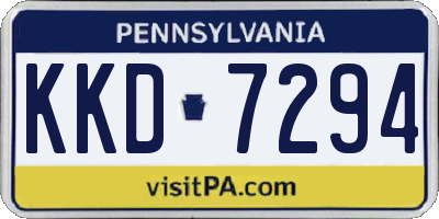 PA license plate KKD7294