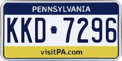 PA license plate KKD7296