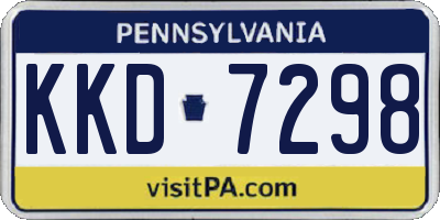 PA license plate KKD7298