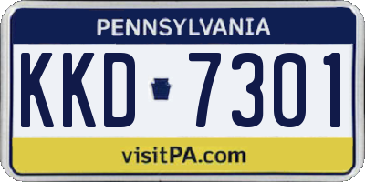 PA license plate KKD7301