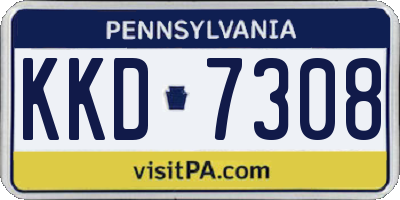 PA license plate KKD7308