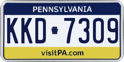PA license plate KKD7309