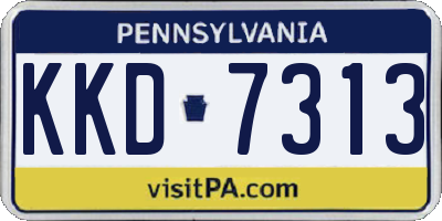 PA license plate KKD7313