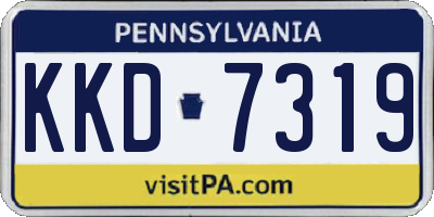 PA license plate KKD7319