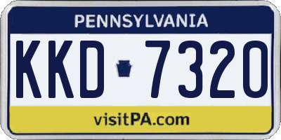 PA license plate KKD7320