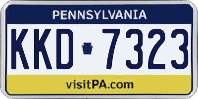 PA license plate KKD7323