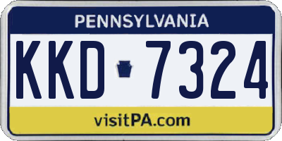 PA license plate KKD7324