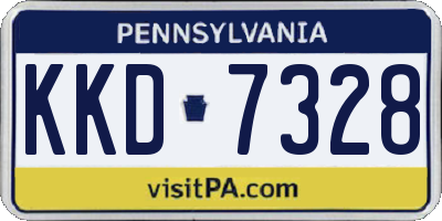 PA license plate KKD7328