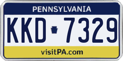 PA license plate KKD7329