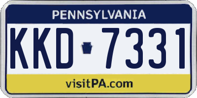 PA license plate KKD7331