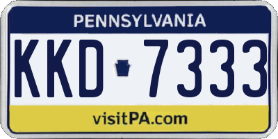 PA license plate KKD7333