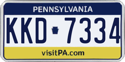 PA license plate KKD7334