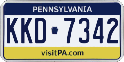 PA license plate KKD7342