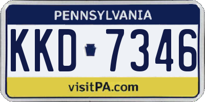 PA license plate KKD7346