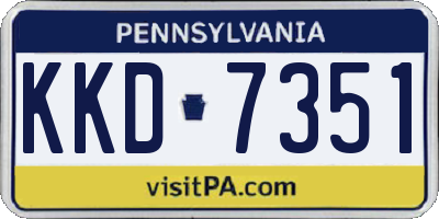 PA license plate KKD7351
