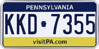 PA license plate KKD7355