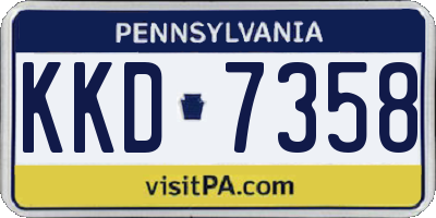 PA license plate KKD7358