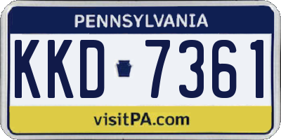 PA license plate KKD7361