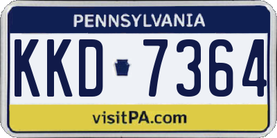 PA license plate KKD7364
