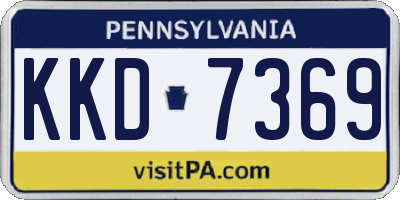 PA license plate KKD7369
