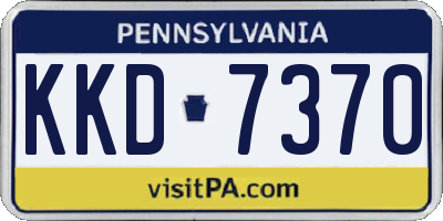 PA license plate KKD7370