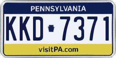 PA license plate KKD7371