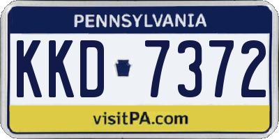 PA license plate KKD7372