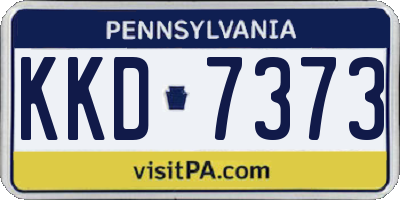 PA license plate KKD7373
