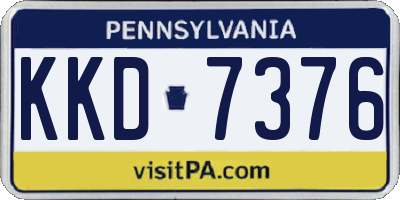 PA license plate KKD7376