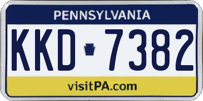 PA license plate KKD7382