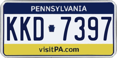 PA license plate KKD7397