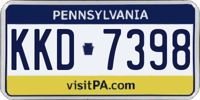 PA license plate KKD7398