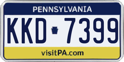 PA license plate KKD7399