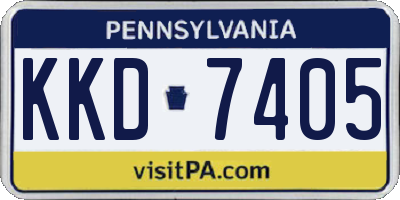 PA license plate KKD7405