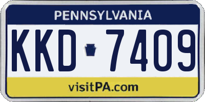 PA license plate KKD7409